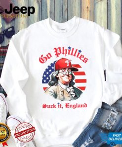 Go Phillies suck it England USA flag vintage shirt