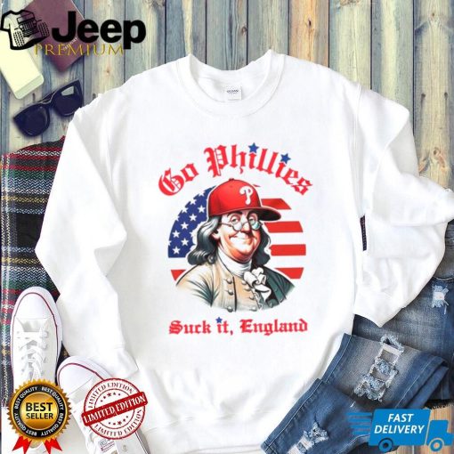 Go Phillies suck it England USA flag vintage shirt