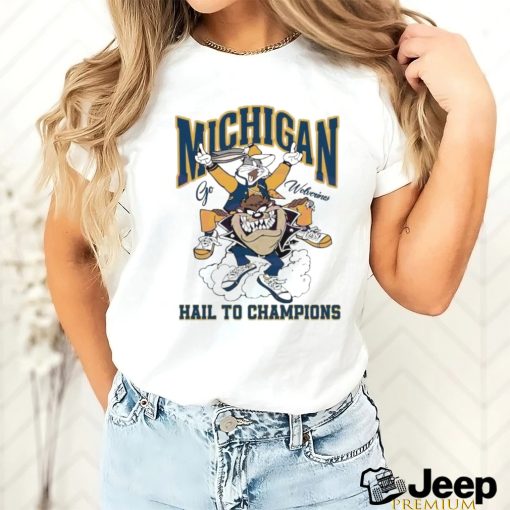 Go Wolverines Hail To Champions 2024 rabbit and lion shirt