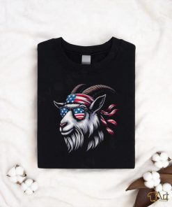 Goat American Usa Flag Sunglasses 4Th Of July Goat T Shirt