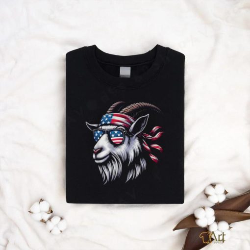 Goat American Usa Flag Sunglasses 4Th Of July Goat T Shirt