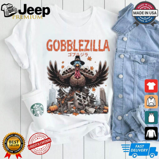 Gobblezilla Happy Thanksgiving T shirt