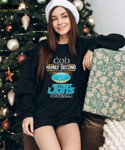 God First Family Second Then Detroit Lions Football Diamond Logo Shirt