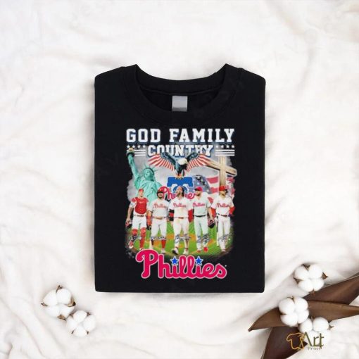 God First Family Second Then Philadelphia Phillies 2024 Signatures Shirt