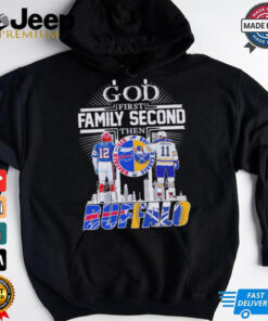 God first family second then Buffalo Bills x Buffalo Sabres skyline shirt