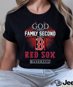 God first family second then Red Sox baseball glitter shirt