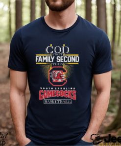 God first family second then South Carolina Gamecocks basketball glitter shirt