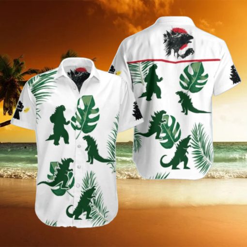 Godzilla Green Leaf Hawaiian Shirt Impressive Gift