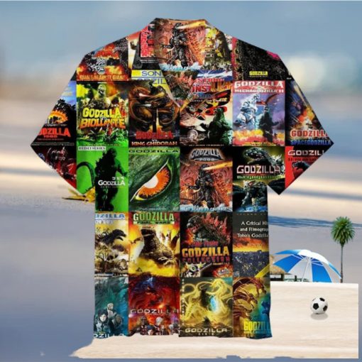 Godzilla Poster Collage Unisex Hawaiian Shirt