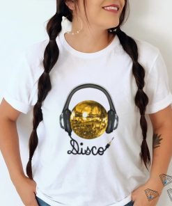 Gold Disco Ball Music Headphones shirt