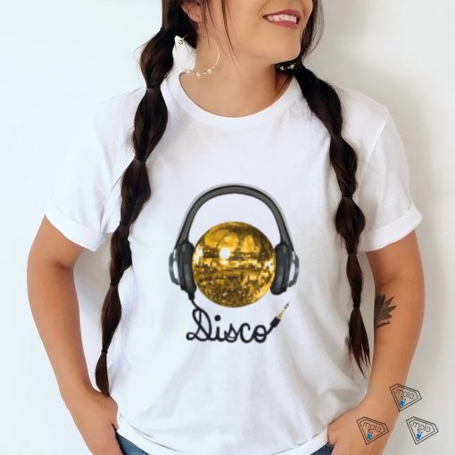 Gold Disco Ball Music Headphones shirt