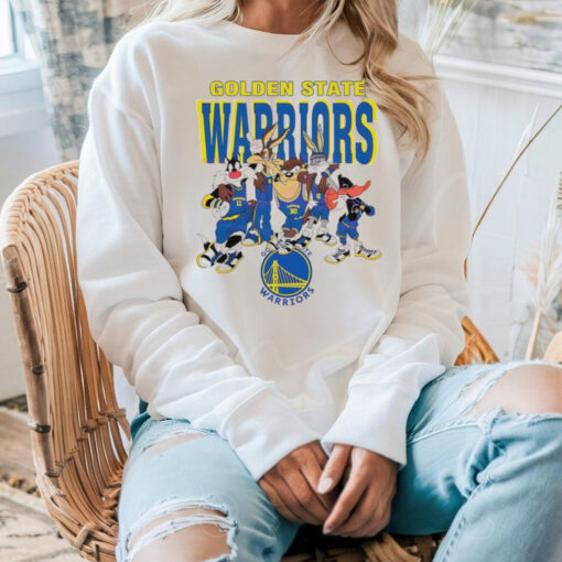 Golden State Warriors Looney Tunes characters NBA basketball shirt