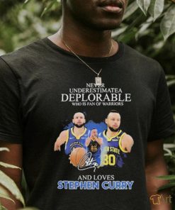 Golden State Warriors Never Underestimate A Deplorable Who Is Stephen Curry Fan T Shirt