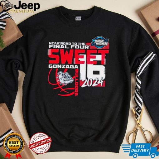 Gonzaga Bulldogs 2024 NCAA road to the Sweet 16 March Madness shirt