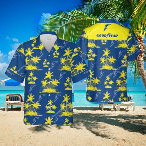 Goodyear Contemporary New Hawaiian Shirt Coconut Tree Pattern For Men And Women