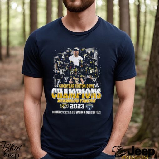 Goodyear Cotton Bowl Champions 2023 Missouri Tigers December 29 2023 At At T Stadium In Arlington Texas T Shirt