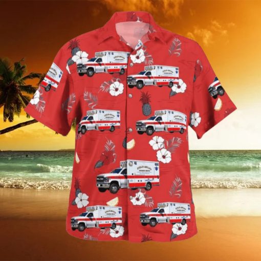 Goshen Massachusetts Highland Ambulance EMS Hawaiian Shirt