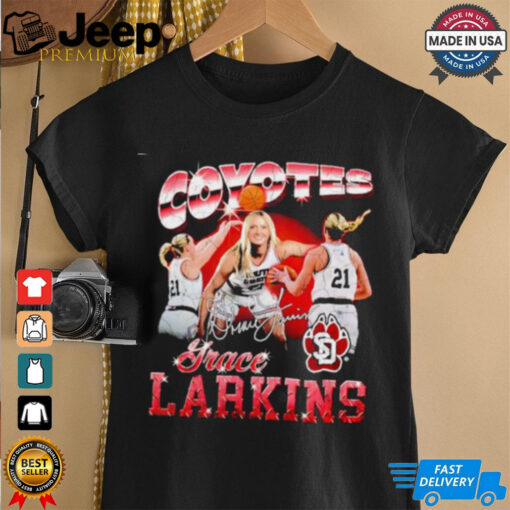 Grace Larkins South Dakota Coyotes signature vintage shirt