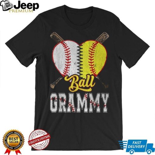 Grammy Of Both Ball Grammy Baseball Softball Pride T Shirt