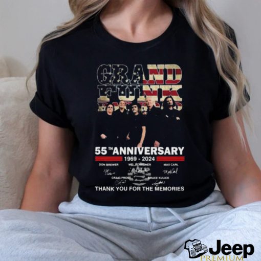 Grand Funk Railroad 55th Anniversary 1969 2024 Thank You For The Memories T shirt