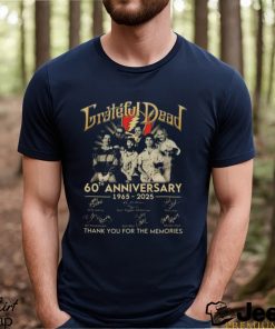 Grateful Dead 60th Anniversary 1965 2025 Thank You For The Memories Signatures Shirt