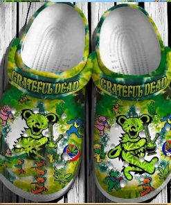 Grateful Dead Bear Weed Funny Crocs