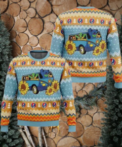 Grateful Dead Bus Chirstmas Gifts 2024 For Family And Friends Ugly Sweater