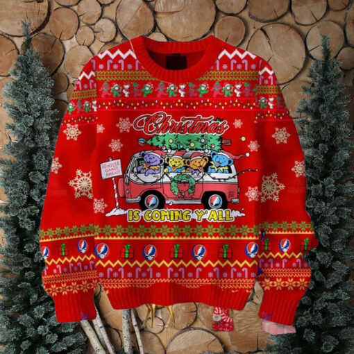 Grateful Dead Christmas Is Coming Yall Chirstmas Gifts 2024 Xmas For Family And Friends Ugly Sweater