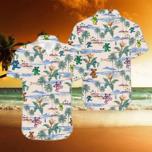 Grateful Dead Cute Dancing Bears Colors On The Beach 2024 Trendy Hawaiian Shirt
