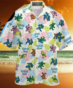 Grateful Dead Dancing Bears Hibiscus 2024 Trendy Hawaiian Shirt