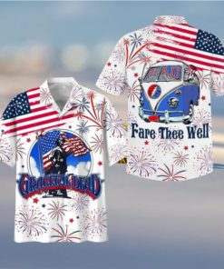 Grateful Dead Fare Thee Well Happy 4th Of July Hawaiian Shirt