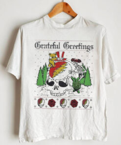 Grateful Dead Greeting Skelly Snowman Christmas 2024 t shirt