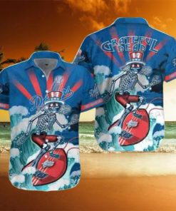 Grateful Dead Skeleton Surfing Los Angeles Dodgers 2024 Trendy Hawaiian Shirt