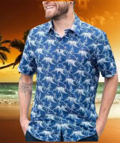 Grateful Dead Surfing Skeleton Blue And White 2024 Trendy Hawaiian Shirt