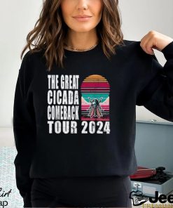 Great Cicada Comeback Tour 2024 Insect Invasion Retro T Shirt