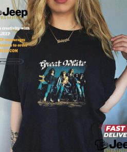 Great White 1991 Hooked Tour T Shirt Rock Band Tee shirts