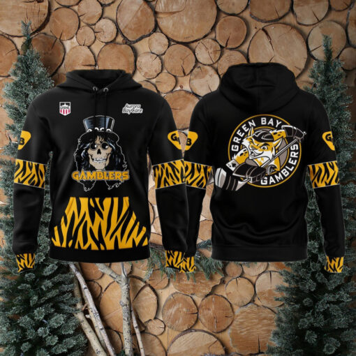Green Bay Gamblers Hair Nation Jersey Auction Hoodie
