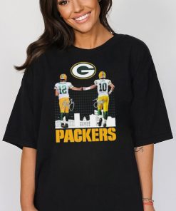 Green Bay Packers Aaron Rodgers And Jordan Love Signatures Shirt