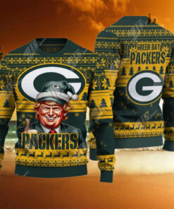 Green Bay Packers Christmas Donald Trump Knitted Sweater