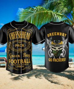Green Bay Packers Classic All Over Printed Baseball Jersey