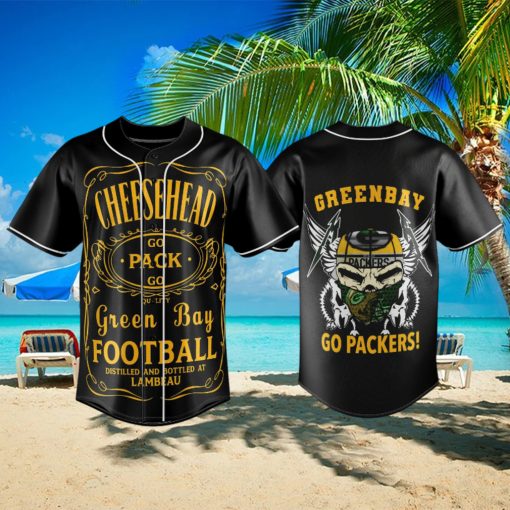Green Bay Packers Classic All Over Printed Baseball Jersey