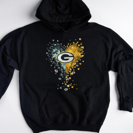 Green Bay Packers Crystal Heart Shirt