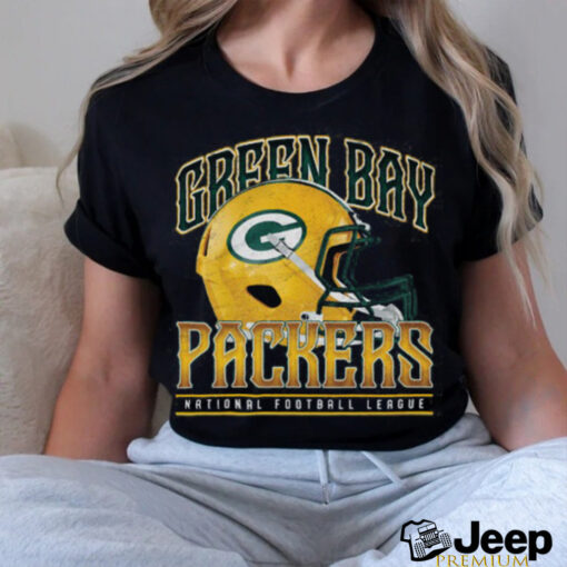 Green Bay Packers Helmet Garment Dyed Heavyweight T Shirt