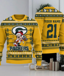 Green Bay Packers Mickey Mouse Santa Ugly Christmas Sweater