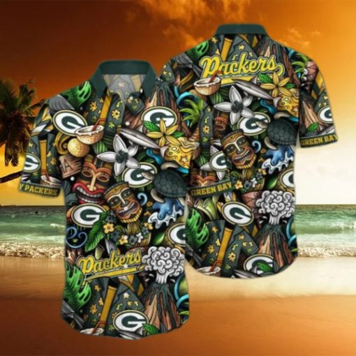 Green Bay Packers NFL Flower Hawaii Shirt And Tshirt For Fans, Custom Summer Football Shirts NA4989