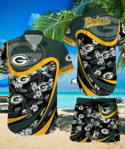 Green Bay Packers NFL SAS Tropical Pattern Hawaiian Shirt And Short For Men Women Gift Sport Summer beach