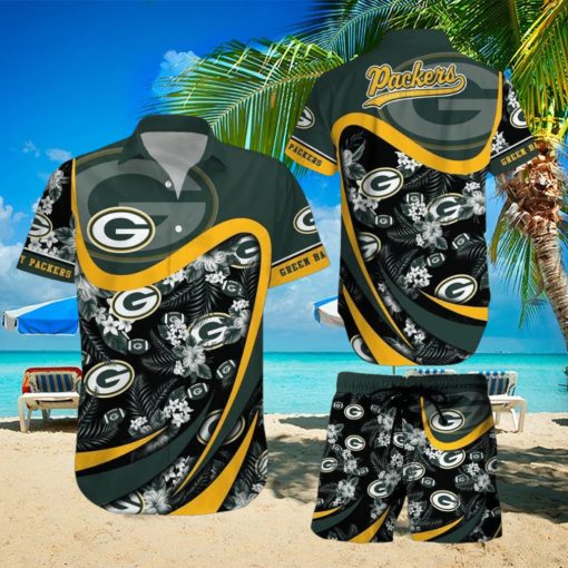 Green Bay Packers NFL SAS Tropical Pattern Hawaiian Shirt And Short For Men Women Gift Sport Summer beach