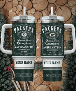 Green Bay Packers Personalized NFL Jack Daniel’s 40oz Stanley Tumbler