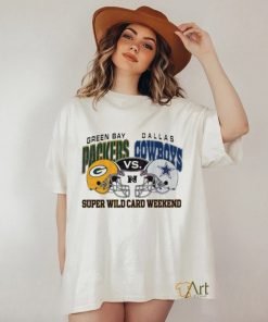 Green Bay Packers Vs Dallas Cowboys Super Wild Card 2024 Helmet Shirt