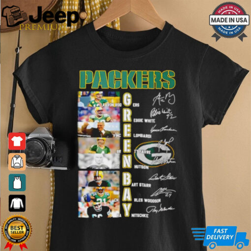 Green Bay Packers player name and signature shirt